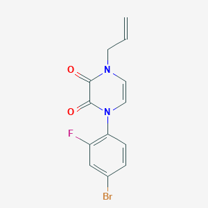 molecular formula C13H10BrFN2O2 B2868407 1-allyl-4-(4-bromo-2-fluorophenyl)pyrazine-2,3(1H,4H)-dione CAS No. 1226449-59-7