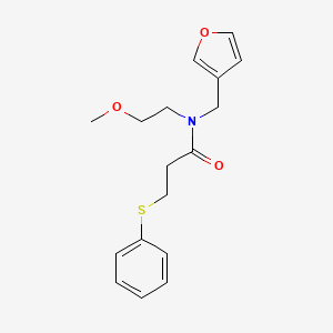 N-(furan-3-ylmethyl)-N-(2-methoxyethyl)-3-(phenylthio)propanamide