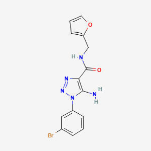 5-amino-1-(3-bromophenyl)-N-(furan-2-ylmethyl)-1H-1,2,3-triazole-4-carboxamide