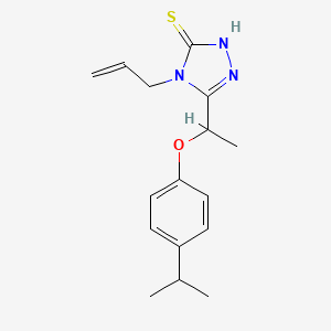 molecular formula C16H21N3OS B2868411 4-烯丙基-5-[1-(4-异丙苯氧基)乙基]-4H-1,2,4-三唑-3-硫醇 CAS No. 861239-71-6