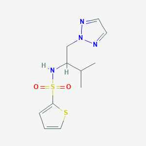 molecular formula C11H16N4O2S2 B2868427 N-(3-甲基-1-(2H-1,2,3-三唑-2-基)丁-2-基)噻吩-2-磺酰胺 CAS No. 2034246-37-0
