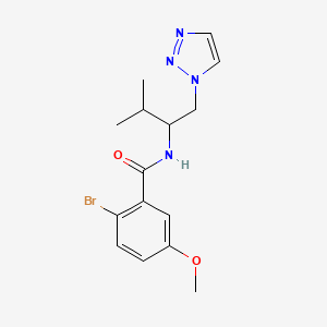 2-bromo-5-methoxy-N-(3-methyl-1-(1H-1,2,3-triazol-1-yl)butan-2-yl)benzamide