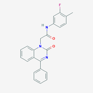 molecular formula C23H18FN3O2 B2868434 N-(3-fluoro-4-methylphenyl)-2-(2-oxo-4-phenylquinazolin-1(2H)-yl)acetamide CAS No. 932530-19-3