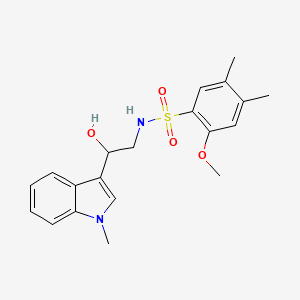 N-(2-hydroxy-2-(1-methyl-1H-indol-3-yl)ethyl)-2-methoxy-4,5-dimethylbenzenesulfonamide