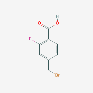 molecular formula C8H6BrFO2 B2868438 4-(Bromomethyl)-2-fluorobenzoic acid CAS No. 477199-77-2