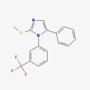 molecular formula C17H13F3N2S B2868443 2-(methylthio)-5-phenyl-1-(3-(trifluoromethyl)phenyl)-1H-imidazole CAS No. 1226428-88-1