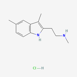 molecular formula C13H19ClN2 B2868445 [2-(3,5-dimethyl-1H-indol-2-yl)ethyl](methyl)amine hydrochloride CAS No. 1706461-10-0