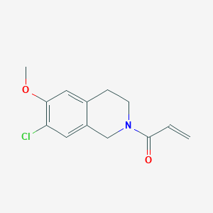 molecular formula C13H14ClNO2 B2868448 1-(7-Chloro-6-methoxy-3,4-dihydro-1H-isoquinolin-2-yl)prop-2-en-1-one CAS No. 2308317-68-0