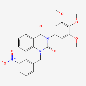 molecular formula C24H21N3O7 B2868449 1-(3-硝基苄基)-3-(3,4,5-三甲氧基苯基)喹唑啉-2,4(1H,3H)-二酮 CAS No. 892266-29-4
