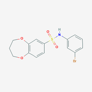 N-(3-bromophenyl)-3,4-dihydro-2H-1,5-benzodioxepine-7-sulfonamide