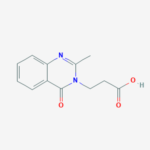 molecular formula C12H12N2O3 B2868465 3-(2-甲基-4-氧代-4H-喹唑啉-3-基)-丙酸 CAS No. 65452-93-9