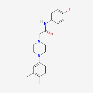 molecular formula C20H24FN3O B2868471 2-[4-(3,4-二甲基苯基)哌嗪-1-基]-N-(4-氟苯基)乙酰胺 CAS No. 708220-92-2