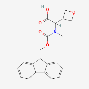 2-[9H-Fluoren-9-ylmethoxycarbonyl(methyl)amino]-2-(oxetan-3-yl)acetic acid