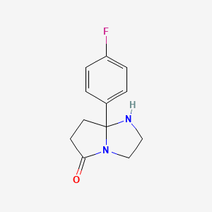 molecular formula C12H13FN2O B2868489 7a-(4-fluorophenyl)-hexahydro-1H-pyrrolo[1,2-a]imidazolidin-5-one CAS No. 1018567-85-5