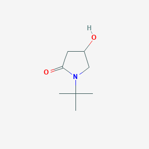 molecular formula C8H15NO2 B2868490 1-叔丁基-4-羟基吡咯烷-2-酮 CAS No. 1344285-02-4