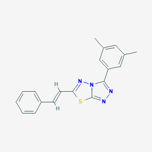 molecular formula C19H16N4S B286850 3-(3,5-Dimethylphenyl)-6-(2-phenylvinyl)[1,2,4]triazolo[3,4-b][1,3,4]thiadiazole 