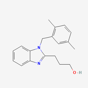 molecular formula C19H22N2O B2868502 3-[1-(2,5-dimethylbenzyl)-1H-benzimidazol-2-yl]propan-1-ol CAS No. 637323-58-1