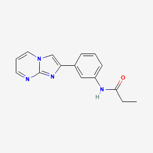 molecular formula C15H14N4O B2868509 N-(3-咪唑并[1,2-a]嘧啶-2-基苯基)丙酰胺 CAS No. 847387-42-2