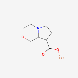 molecular formula C8H12LiNO3 B2868513 lithium(1+) ion hexahydro-1H-pyrrolo[2,1-c]morpholine-8-carboxylate CAS No. 2172012-03-0