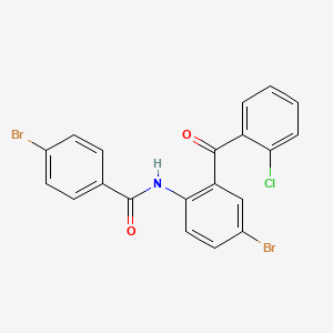 molecular formula C20H12Br2ClNO2 B2868515 4-Bromo-N-[4-bromo-2-(2-chlorobenzoyl)phenyl]benzamide CAS No. 303099-49-2