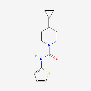 molecular formula C13H16N2OS B2868519 4-cyclopropylidene-N-(thiophen-2-yl)piperidine-1-carboxamide CAS No. 2097924-04-2