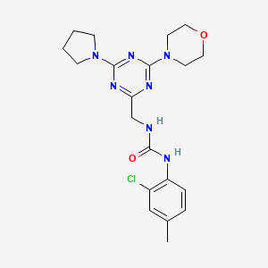 1-(2-Chloro-4-methylphenyl)-3-((4-morpholino-6-(pyrrolidin-1-yl)-1,3,5-triazin-2-yl)methyl)urea