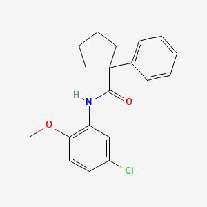molecular formula C19H20ClNO2 B2868535 N-(5-chloro-2-methoxyphenyl)-1-phenylcyclopentane-1-carboxamide CAS No. 1018060-65-5