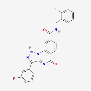 N-(2-fluorobenzyl)-3-(3-fluorophenyl)-5-oxo-4,5-dihydro[1,2,3]triazolo[1,5-a]quinazoline-8-carboxamide