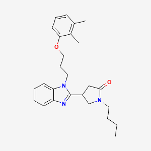 molecular formula C26H33N3O2 B2868554 1-butyl-4-{1-[3-(2,3-dimethylphenoxy)propyl]-1H-benzimidazol-2-yl}pyrrolidin-2-one CAS No. 912896-14-1