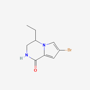 molecular formula C9H11BrN2O B2868558 7-Bromo-4-ethyl-3,4-dihydro-2H-pyrrolo[1,2-a]pyrazin-1-one CAS No. 2377034-23-4