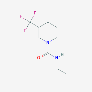 molecular formula C9H15F3N2O B2868559 N-乙基-3-(三氟甲基)哌啶-1-甲酰胺 CAS No. 1598021-90-9