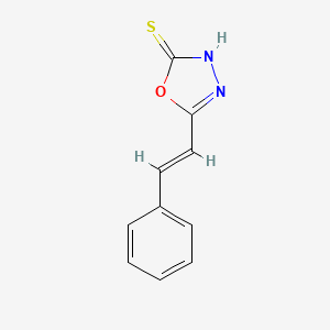 molecular formula C10H8N2OS B2868563 5-[(E)-2-phenylethenyl]-1,3,4-oxadiazol-2-ylhydrosulfide CAS No. 1598405-68-5
