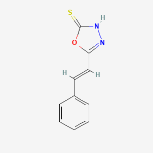 molecular formula C10H8N2OS B2868563 5-[(E)-2-苯乙烯基]-1,3,4-恶二唑-2-基硫氢化物 CAS No. 1598405-68-5