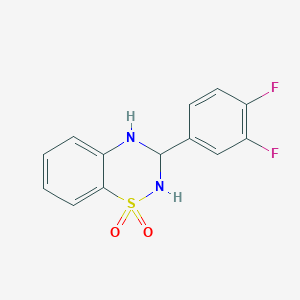 molecular formula C13H10F2N2O2S B2868571 3-(3,4-difluorophenyl)-3,4-dihydro-1lambda,2,4-benzothiadiazine-1,1(2H)-dione CAS No. 1189424-03-0