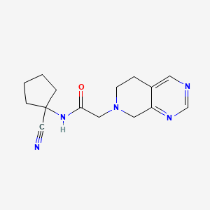 molecular formula C15H19N5O B2868572 N-(1-cyanocyclopentyl)-2-{5H,6H,7H,8H-pyrido[3,4-d]pyrimidin-7-yl}acetamide CAS No. 1311858-17-9