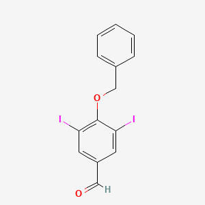 molecular formula C14H10I2O2 B2868573 4-(Benzyloxy)-3,5-diiodobenzaldehyde CAS No. 591210-34-3