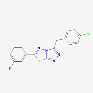 molecular formula C16H10ClFN4S B286858 3-(4-Chlorobenzyl)-6-(3-fluorophenyl)[1,2,4]triazolo[3,4-b][1,3,4]thiadiazole 