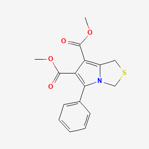 molecular formula C16H15NO4S B2868584 5-苯基-1H-吡咯并[1,2-c][1,3]噻唑-6,7-二甲酸二甲酯 CAS No. 339102-17-9