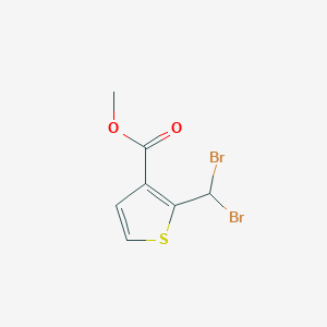 molecular formula C7H6Br2O2S B2868597 Methyl 2-(dibromomethyl)thiophene-3-carboxylate CAS No. 2044745-59-5