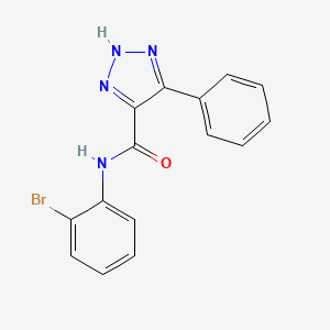 molecular formula C15H11BrN4O B2868609 N-(2-bromophenyl)-4-phenyl-1H-1,2,3-triazole-5-carboxamide CAS No. 1795491-76-7