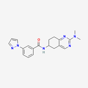 molecular formula C20H22N6O B2868612 N-[2-(dimethylamino)-5,6,7,8-tetrahydroquinazolin-6-yl]-3-(1H-pyrazol-1-yl)benzamide CAS No. 2097892-52-7