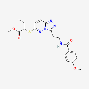 Methyl 2-((3-(2-(4-methoxybenzamido)ethyl)-[1,2,4]triazolo[4,3-b]pyridazin-6-yl)thio)butanoate