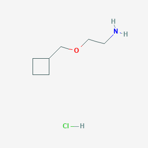 molecular formula C7H16ClNO B2868622 2-(Cyclobutylmethoxy)ethan-1-amine hydrochloride CAS No. 1909309-34-7