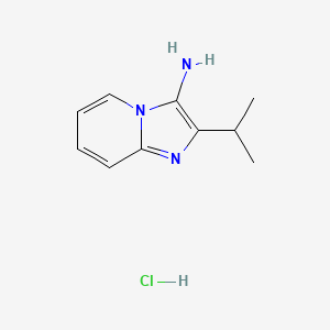 molecular formula C10H14ClN3 B2868624 2-(Propan-2-yl)imidazo[1,2-a]pyridin-3-amine hydrochloride CAS No. 2138210-70-3