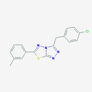molecular formula C17H13ClN4S B286863 3-(4-Chlorobenzyl)-6-(3-methylphenyl)[1,2,4]triazolo[3,4-b][1,3,4]thiadiazole 