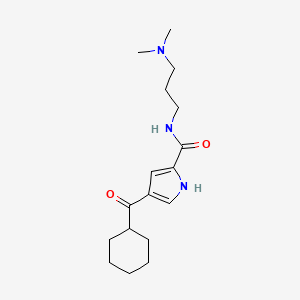 molecular formula C17H27N3O2 B2868630 4-(cyclohexylcarbonyl)-N-[3-(dimethylamino)propyl]-1H-pyrrole-2-carboxamide CAS No. 439096-63-6