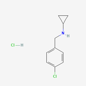 molecular formula C10H13Cl2N B2868635 N-(4-Chlorobenzyl)cyclopropanamine hydrochloride CAS No. 1158263-30-9