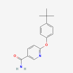 molecular formula C16H18N2O2 B2868638 6-[4-(叔丁基)苯氧基]烟酰胺 CAS No. 900015-10-3