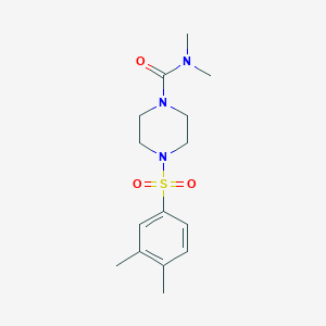 molecular formula C15H23N3O3S B2868642 4-(3,4-二甲苯磺酰基)-N,N-二甲基哌嗪-1-甲酰胺 CAS No. 694461-55-7