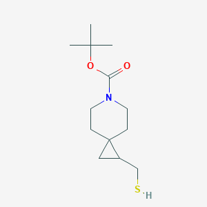 molecular formula C13H23NO2S B2868646 Tert-butyl 2-(sulfanylmethyl)-6-azaspiro[2.5]octane-6-carboxylate CAS No. 1596349-73-3